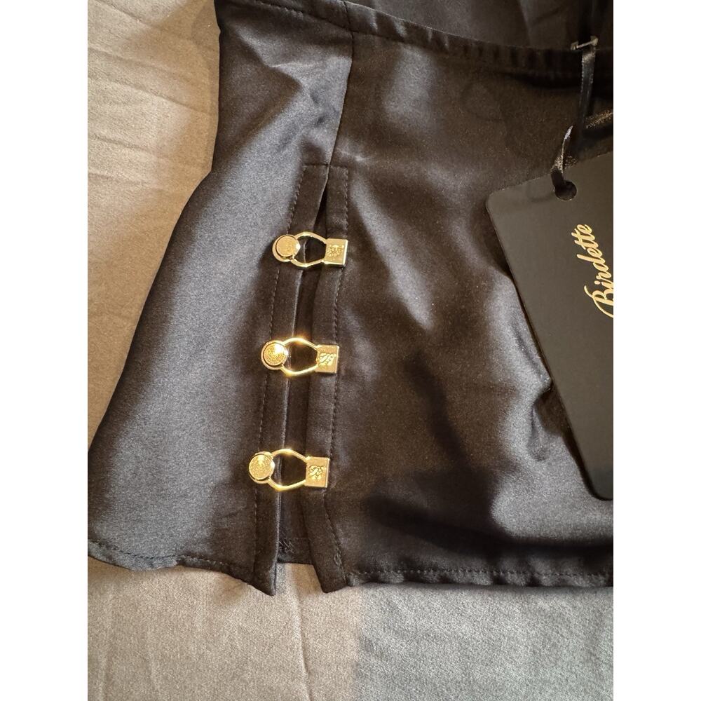 Honey Birdette Cami Melissa Size Large Black with gold accents NEW With‎ Tags! - Picture 4 of 5